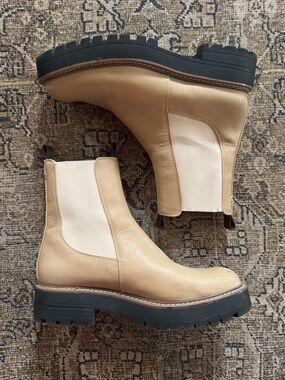 SAM EDELMAN Laguna Sesame Leather Little Boots Sz 9